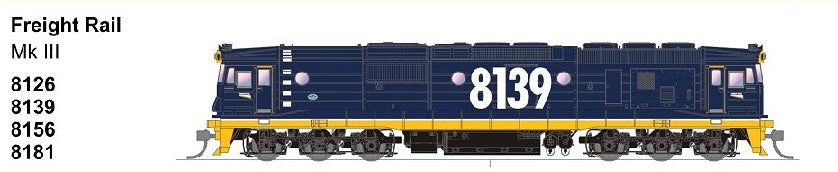8156 Class Mk III Freight Rail Blue DCC Sound Version - sds models