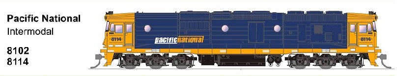 8102 Class Pacific National Intermodal DCC Sound Version - SDS Models