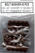 TICHY TRAIN GROUP #8275 HO 20' WASHER 10'sq bolt