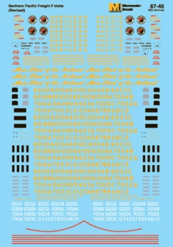 MICROSCALE 87-46 NP Diesels - F-Unit - Freight Scheme