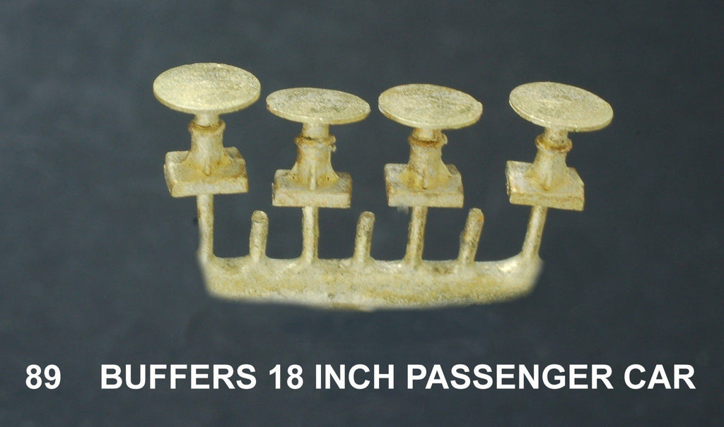 Buffers #89 - Buffer Plate 18" INCH for 72'.6" NSWGR Passenger Car, Ozzy Brass
