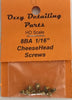 8BA CHEESEHEAD 1/16 inch BRASS SCREWS Qty 10