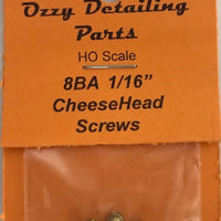 8BA CHEESEHEAD 1/16 inch BRASS SCREWS Qty 10