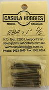 8BA Countersunk 1" inch BRASS SCREWS Qty 10