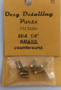 8BA COUNTERSUNK 1/4 inch BRASS SCREWS Qty 10