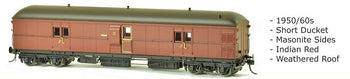 SDS Models: EHO 627 Express Brake Van, Indian Red, Masonite Sides -  Weathered Roof, **015