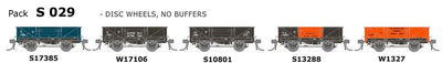 S Wagon: -Pk S 029 NSWGR S-Truck: 5 in Pack with Disc Wheels, No Buffers, AUSTRAINS NEO