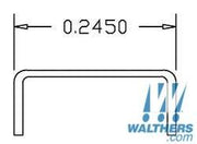 CAL-SCALE 190-508 HO Straight Grab IRONS (pkg 20).*