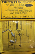 DETAILS WEST AH-268 HO: AIR HOSE LOCOMOTIVE with BRACKET (2). **