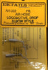 DETAILS WEST AH-302 HO: AIR HOSE #AH302 LOCOMOTIVE DROP ELBOW STYLE (2) **