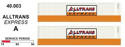 SDS Models: 40' Jumbo Containers: Twin Pack A : ALLTRANS EXPRESS: 40.003