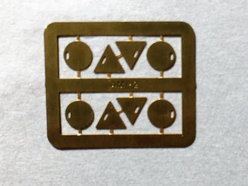 AM-02 NSWGR Standard Train Tail Discs - Etch Brass. - AM Models