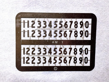AM-01 NSWGR Standard STEAM Locomotive Numerals in Etch brass - AM Models