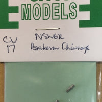AM Models : CV17 NSWGR Brake Van Chimneys (3) whitemetal