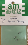 CV17 AM Models : CV17 NSWGR Brake Van Chimneys (3) whitemetal