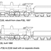 Class C32 4-6-0 HO Data Sheet drawing NSWGR locomotive