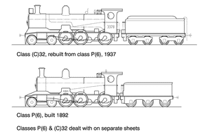Class P6 4-6-0 HO Data Sheet drawing NSWGR locomotive