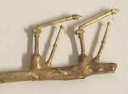 3826 - C38 Class FRONT SHUNTER POLE & AIR HOSE (2 EA)  Ozzy Brass NSWGR