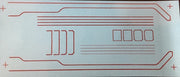 CHSK59 C38 "RED" Lining for NSWGR C38 Non Streamlined Standard Locomotive Non Streamlined. Ozzy Decal