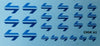 L7 LOGO'S NSWR / SRA L7 6 EA OF 4 SIZES, LIGHT BLUE ON DARK BLUE CHSK63 Ozzy Decals