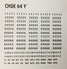 OZZY PASSENGER CAR DECAL : CHSK 64Y : FS, BS, FN, CN, RBS,  MFS, XFS, BAM,  ABN, HFN. YELLOW Car Codes,