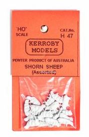 Kerroby Models: H47 SHORN SHEEP ASSORTED POSES. (APPOX 18)painted