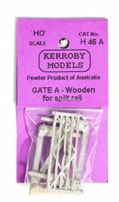 Kerroby Models: H46A. GATES FOR SPLIT RAIL FENCE UNPAINTED (3).