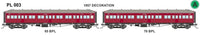 PL003 Victorian Railways: PL Series Passenger Carriages:  PL003 65 BPL / 76 BPL 1957