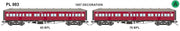 PL003 Victorian Railways: PL Series Passenger Carriages:  PL003 65 BPL / 76 BPL 1957