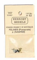 Kerroby Models: H53 FELINES (PUSSYCATS) ASSORTED (4)painted