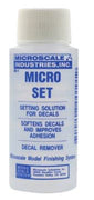 MICROSCALE - Micro Set - 1 oz. bottle  Code: MI-1  (Decal Setting Solution/Remover)