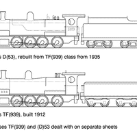 Class TF(939) 2-8-0 HO Data Sheet drawing NSWGR locomotive