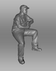 Andlan Models -UNPAINTED  Driver Seated 57 and 58 Class big engine crew HO Scale (D16-87)