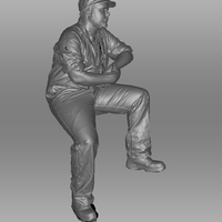Andlan Models -UNPAINTED  Driver Seated 57 and 58 Class big engine crew HO Scale (D16-87)