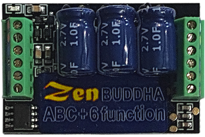 DCCconsepts DCD-ZBHP.6 Zen Black Decoder: O and large scale. Fully protected. 3-5 amps reliably. 6 fun. Built-in high power stay alive *