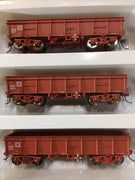 Eureka Models: NOEF BOGIE OPEN WAGON NSWR WAGON RED 3 in pack  #PACK F.