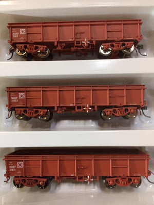 Eureka Models: NOEF BOGIE OPEN WAGON NSWR WAGON RED 3 in pack  #PACK F.