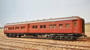 TAM 848  INDIAN RED : SLEEPING CAR with WEATHERED GRAY ROOF NSWGR 12 Wheel Passenger 72.6 Car Series . Eureka Models (Copy)