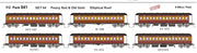 FO 041 AUSTRAINS NEO : End Platform Car - Set64 - Peony Red & Old Gold with Elliptical Roof 6 cars