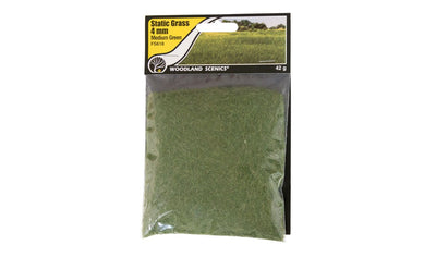 Woodland Scenics: FS618 STATIC GRASS - 4MM MEDIUM  GREEN