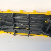 G Scale Flat Wagon BALTO-OHIO Yellow with YELLOW Deck LGB type couplers, BACHMANN #G2.