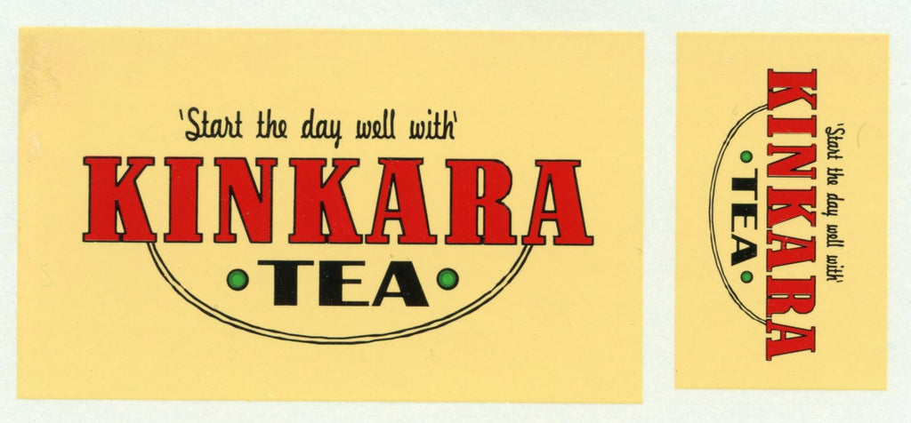 GVB 003- Gwydir Valley Models  Kinkara Tea (Red Beige): - 2 sizes to suit all scales.  Heritage Billboard Decals