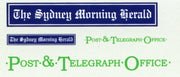 GVB 011 Gwydir Valley Models Sydney Morning Herald/ : Sydney Morning Herald/Post and Telegraph  - 2 Sydney Morning Herald and 2 Post and Telegraph Office. Heritage Billboard Decals