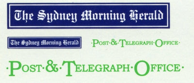 GVB 011 Gwydir Valley Models Sydney Morning Herald/ : Sydney Morning Herald/Post and Telegraph  - 2 Sydney Morning Herald and 2 Post and Telegraph Office. Heritage Billboard Decals