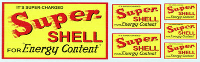 GVS 007 Super Shell for Energy: Gwydir Ozzy Decals:  Content- 3 Sizes to suit all scales.  Heritage Billboard Decals