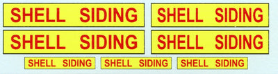 GVS 008-1 : Shell Siding Sign: Gwydir Ozzy Decals:  Content- 3 Sizes to suit all scales.  Heritage Billboard Decals