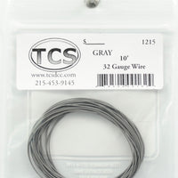 TCS #1215 : 10ft 32awg - Gray Wire