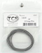 TCS #1215 : 10ft 32awg - Gray Wire