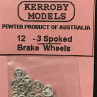 Kerroby Models - HD24 - 12 - 3 Spoked Brake Wheels