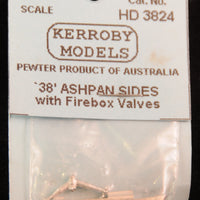 Kerroby Models - HD 3824 - 38'CL Ashpan Sides with Firebox Valves